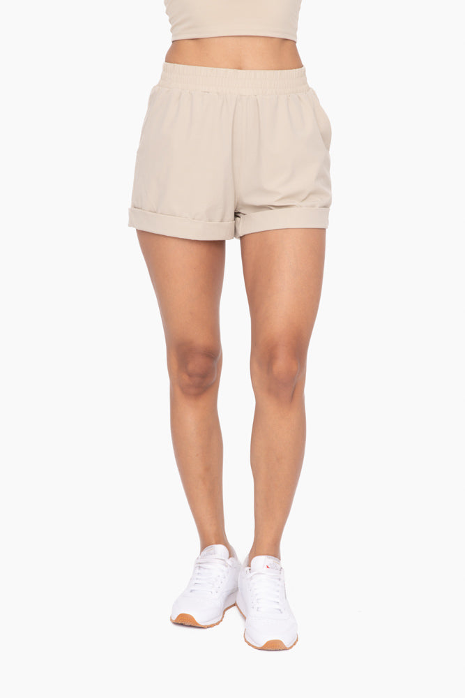 Highwaist Athleisure Shorts with Cuffed Leg - AP-A1230