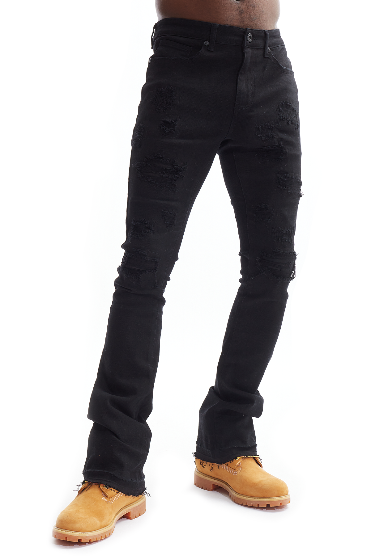 RIP-OFF / REPAIR STACKED FLARE FIT JEANS - DP22860-S