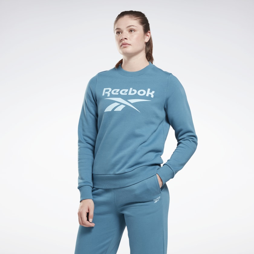WOMENS REEBOK IDENTITY FLEECE CREWNECK SWEATSHIRT H54776 – The