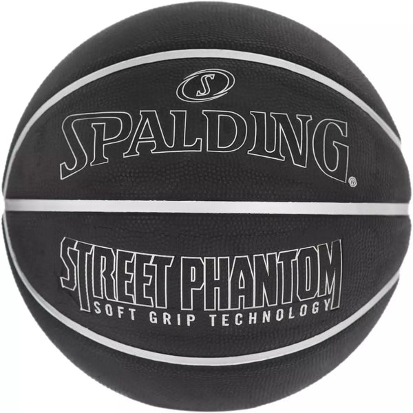 SPALDING STREET PHANTOM 29.5" BASKETBALL BLACK/SILVER - 84436