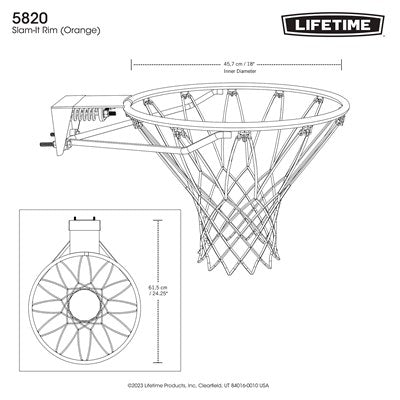 Lifetime Slam-It Rim (orange) - 5820