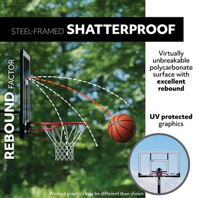 Lifetime Basketball Backboard and Rim Combo (48-Inch Polycarbonate) - 73729