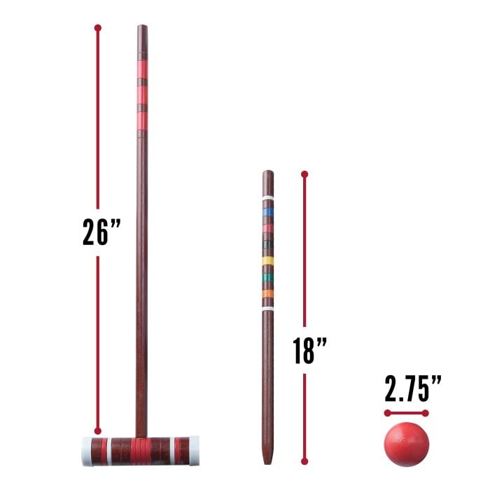 Franklin Sports 50211 Family Croquet Set, Wood Mallet - 50211