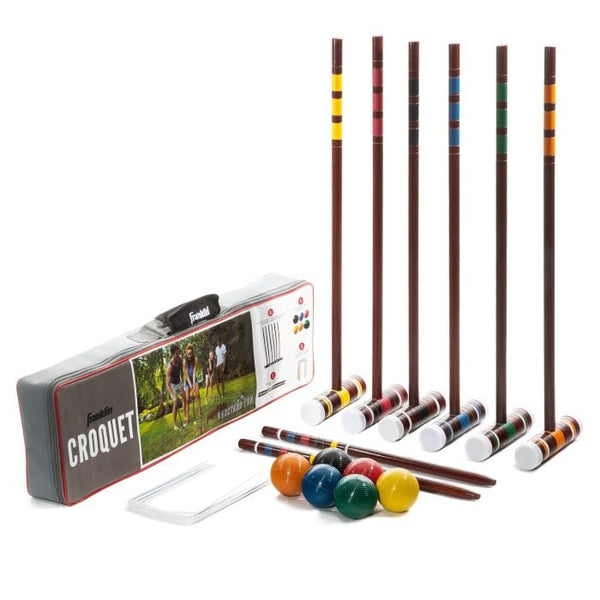 Franklin Sports 50211 Family Croquet Set, Wood Mallet - 50211