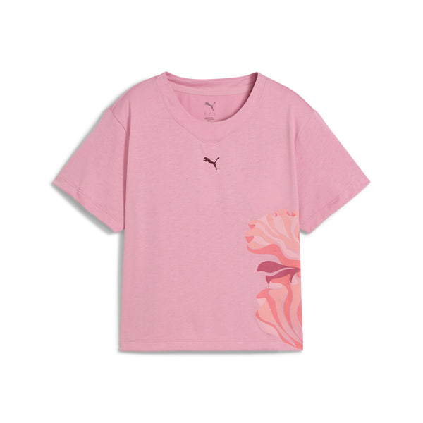 W FLORAL RIBBON FASHION GRAPHIC T-SHIRT - 52748965