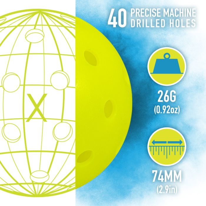 Franklin Sports Pickleball X-40 3/PK Ball Outdoor - 52821-207