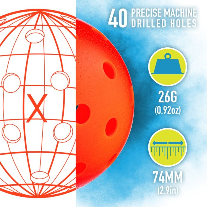 Franklin Sports Pickleball X-40 3/PK Ball Outdoor - 52955