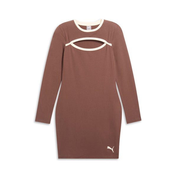 HER LONG SLEEVE TRIM DRESS - 68475465