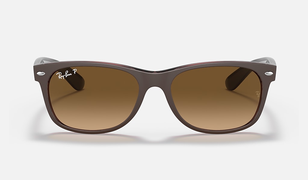 Ray Ban New Wayfarer Brown Gradient Polarized 52 mm Sunglasses - RB2132-6608M