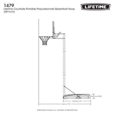 Lifetime Adjustable Portable Basketball Hoop (48-Inch Polycarbonate) - 1531