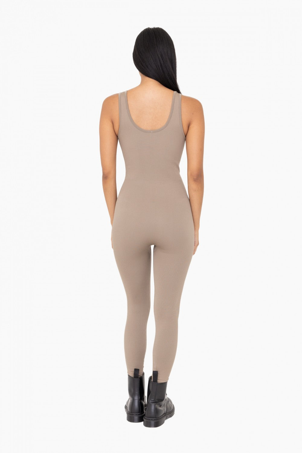 Ribbed Seamless V-Neck Catsuit - AP6388