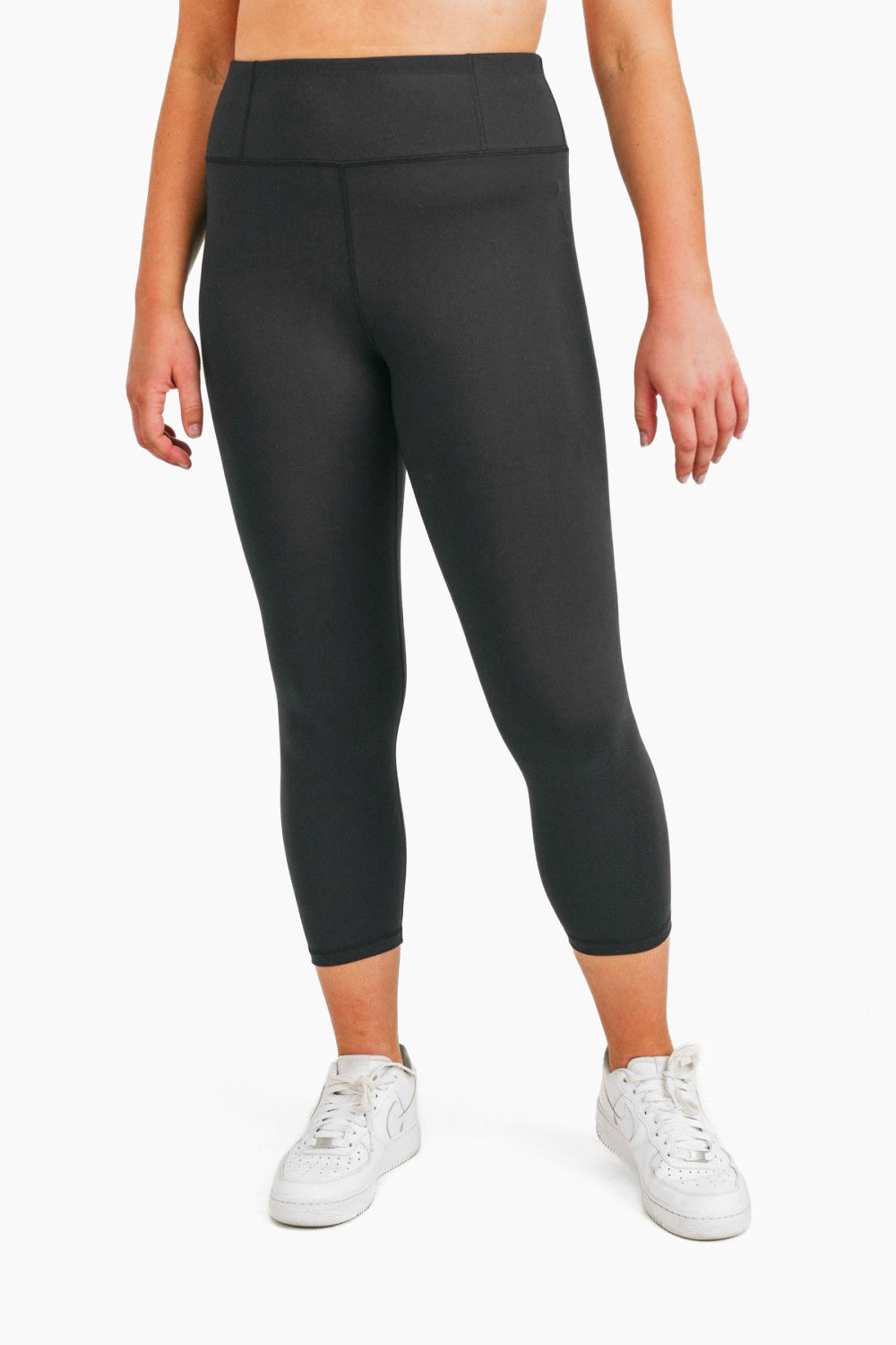 Curvy Essential Highwaist Cropped Leggings with Back Pocket - APH-A0410-P