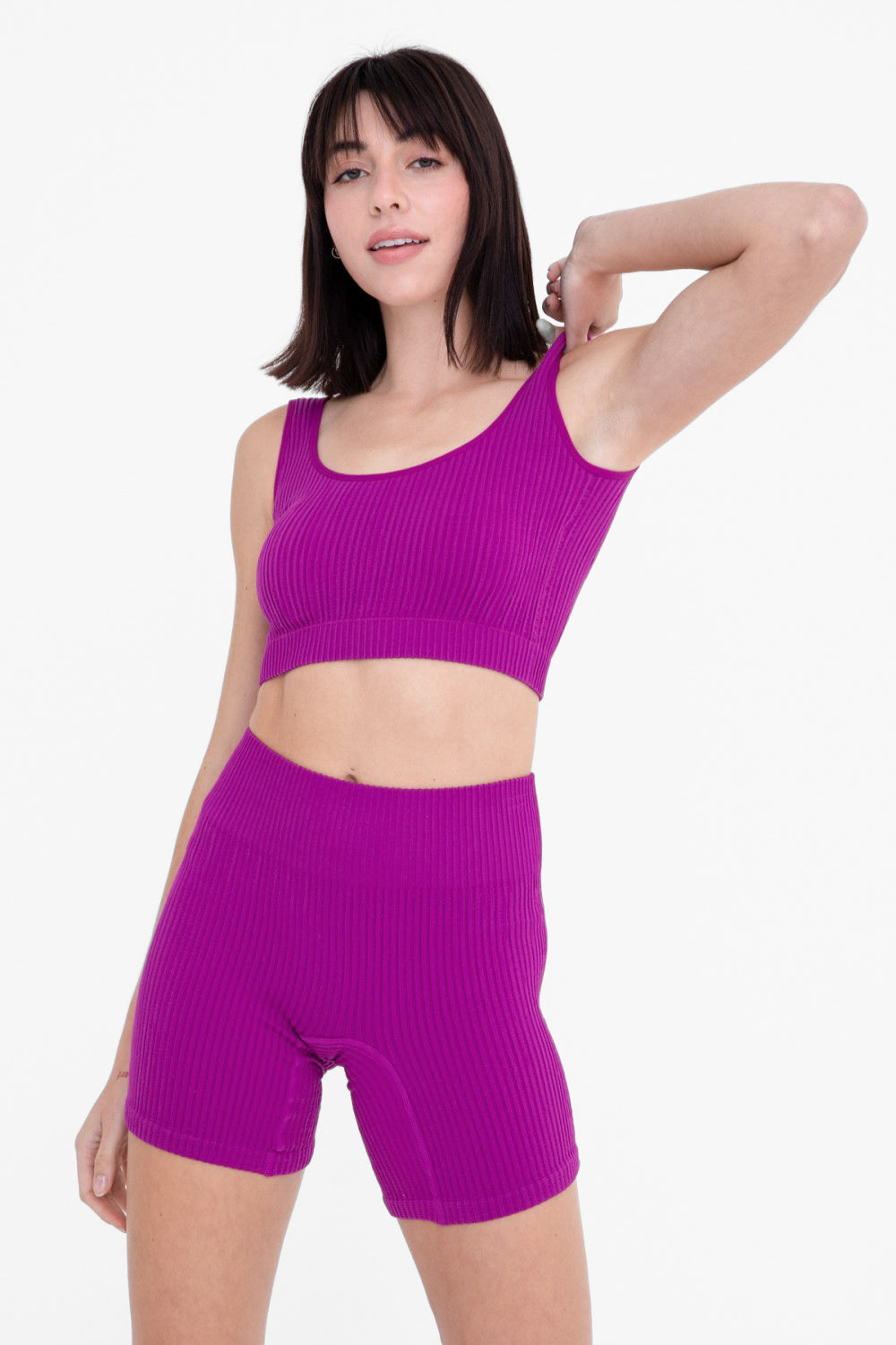 RIBBED SEAMLESS SPORTS BRA - AT-A1235