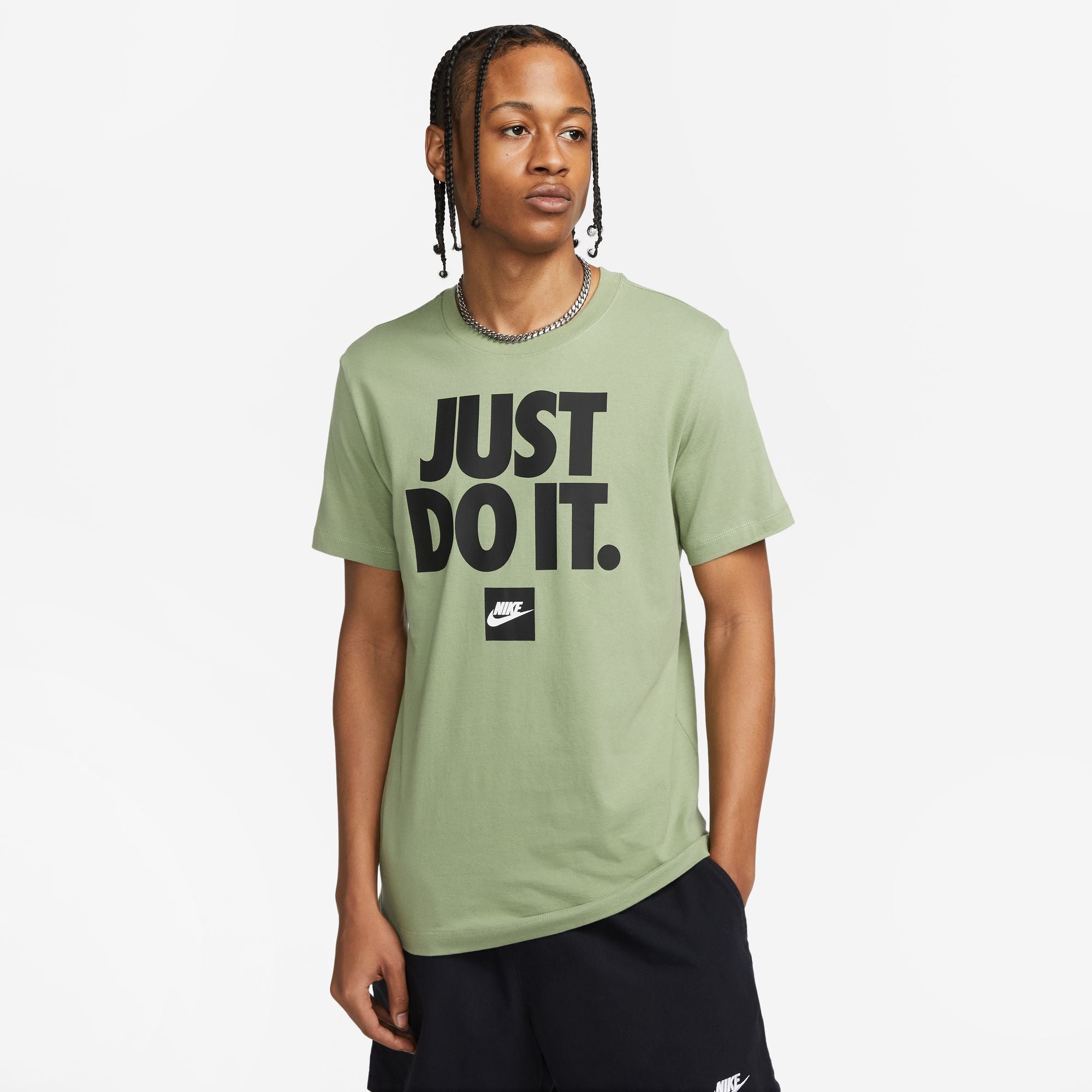 Nike Men's Sportswear JDI Verbiage Tee-White, Size: 3XL, Cotton