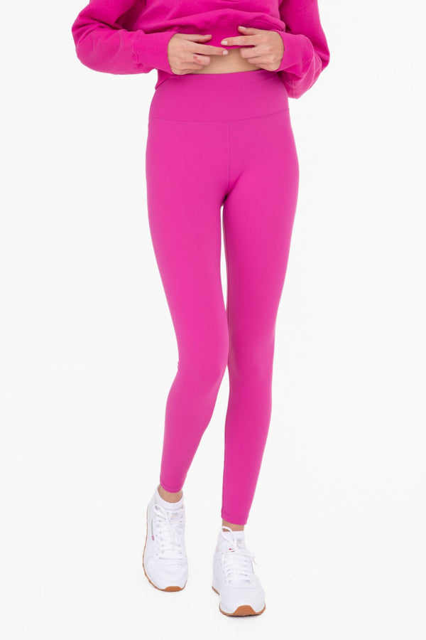 NYLON-BLEND ESSENTIAL SOLID LEGGINGS - BP627