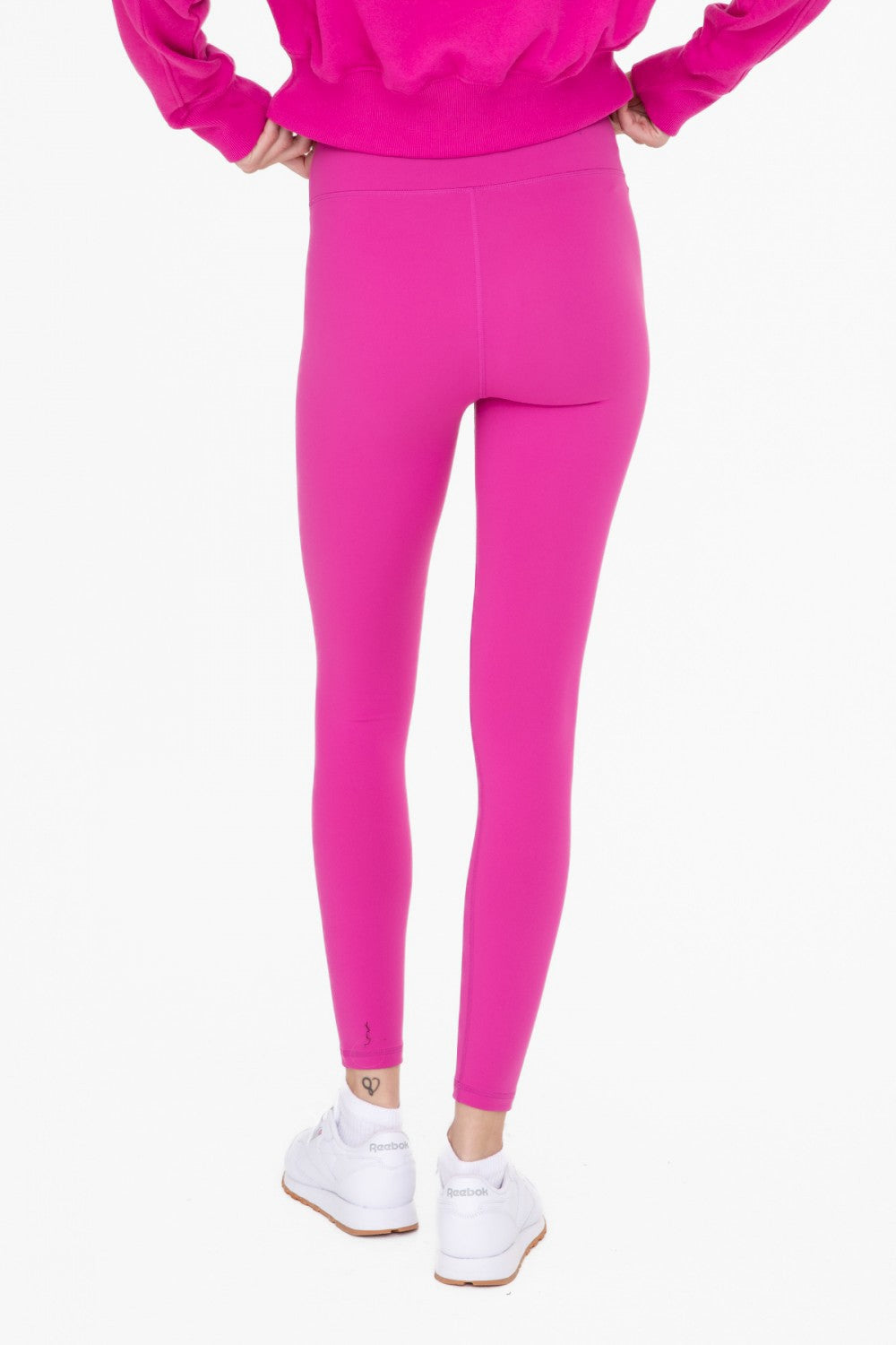 Tapered Band Solid Leggings with Back Pockets - BP606 – The Sports