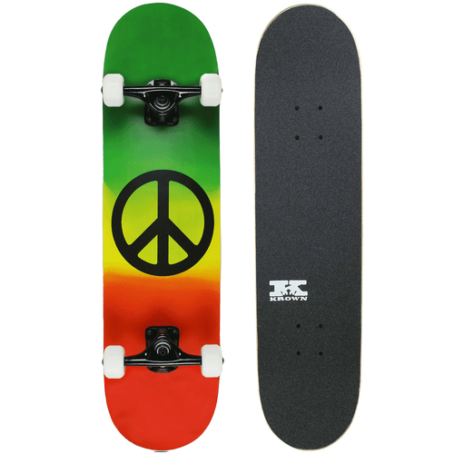 KPC Complete Rasta Peace Skateboard 7.75" - KPC-309