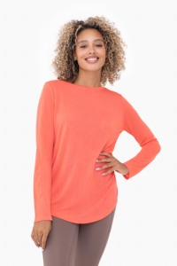 Modal-Blend Crew Neck Long Sleeve Tee - KT12113