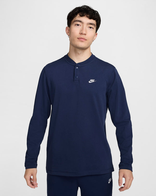 MENS CLUB FLEECE LONG SLEEVE HENLEY - FZ6630