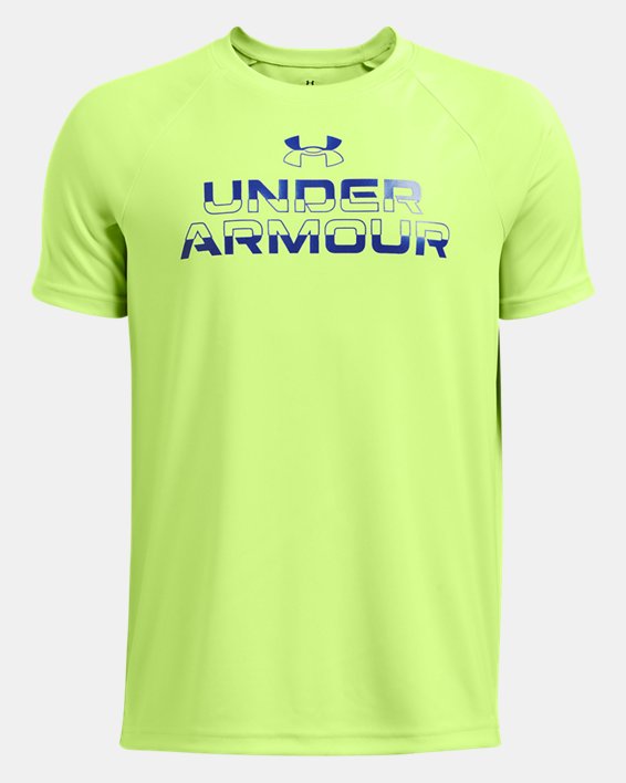 UA TECH SPLIT WORDMARK SS TEE - 1383010