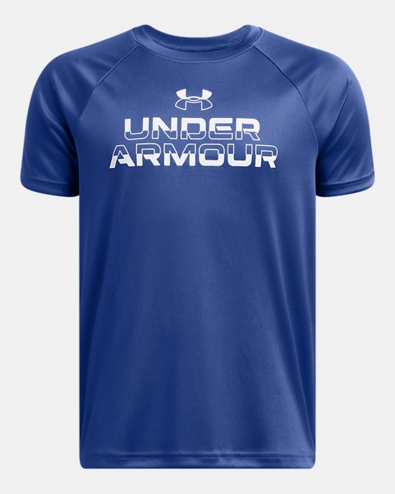 UA TECH SPLIT WORDMARK SS TEE - 1383010