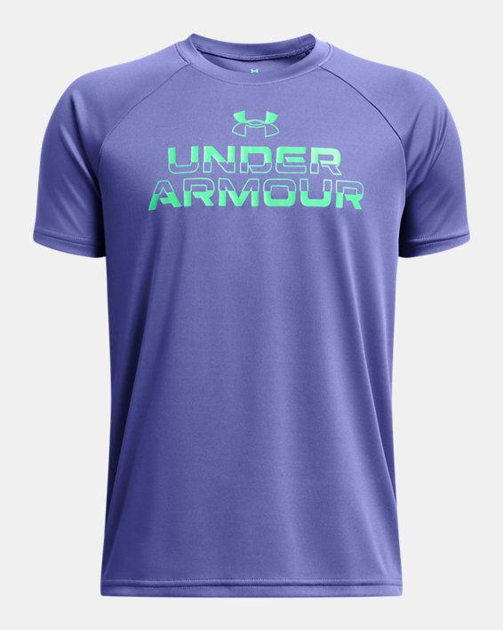 UA TECH SPLIT WORDMARK SS TEE - 1383010