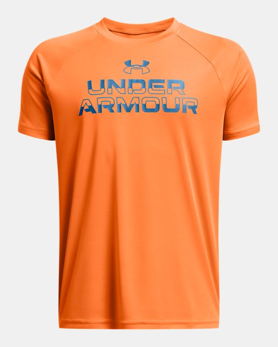 UA TECH SPLIT WORDMARK SS TEE - 1383010