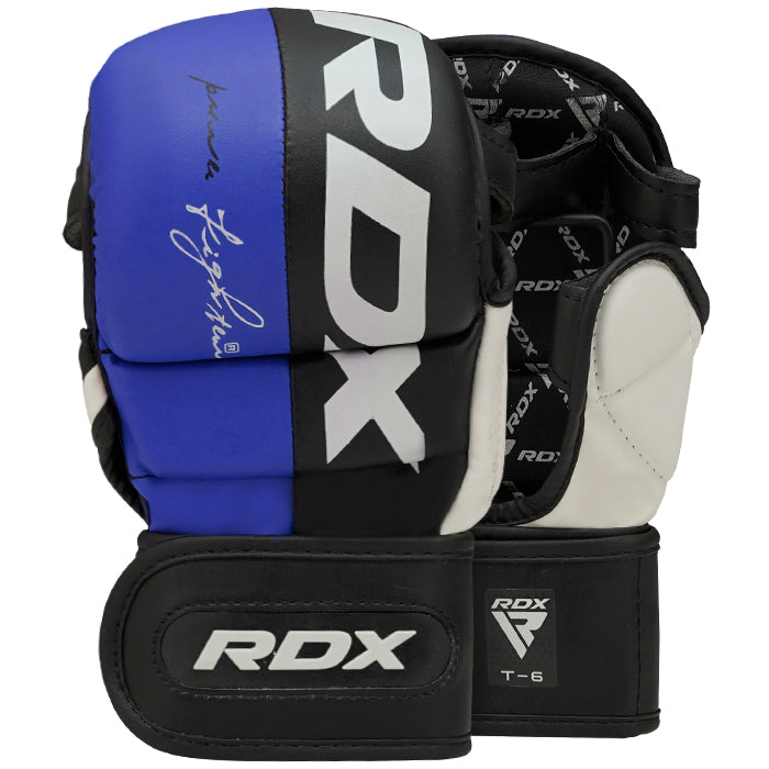 RDX T6 Plus MMA Sparring Gloves Blue - GGR-T6U