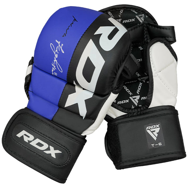 RDX T6 Plus MMA Sparring Gloves Blue - GGR-T6U