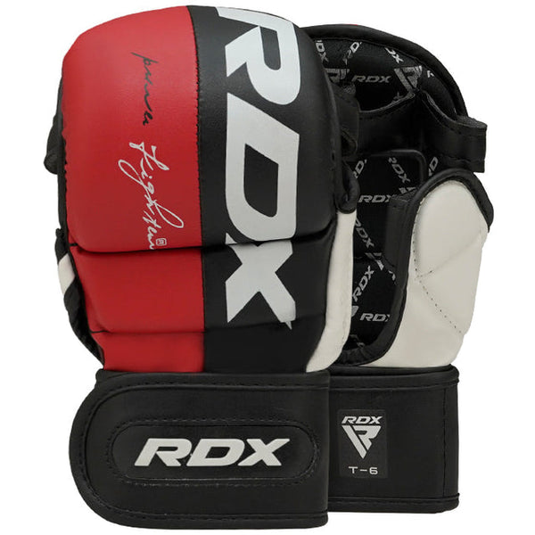 RDX T6 Plus MMA Sparring Gloves Red - GGR-T6R