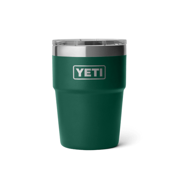 RAMBLER 16OZ TUMBLER STACKABLE BLACK FOREST GREEN - YRTPS16BFG