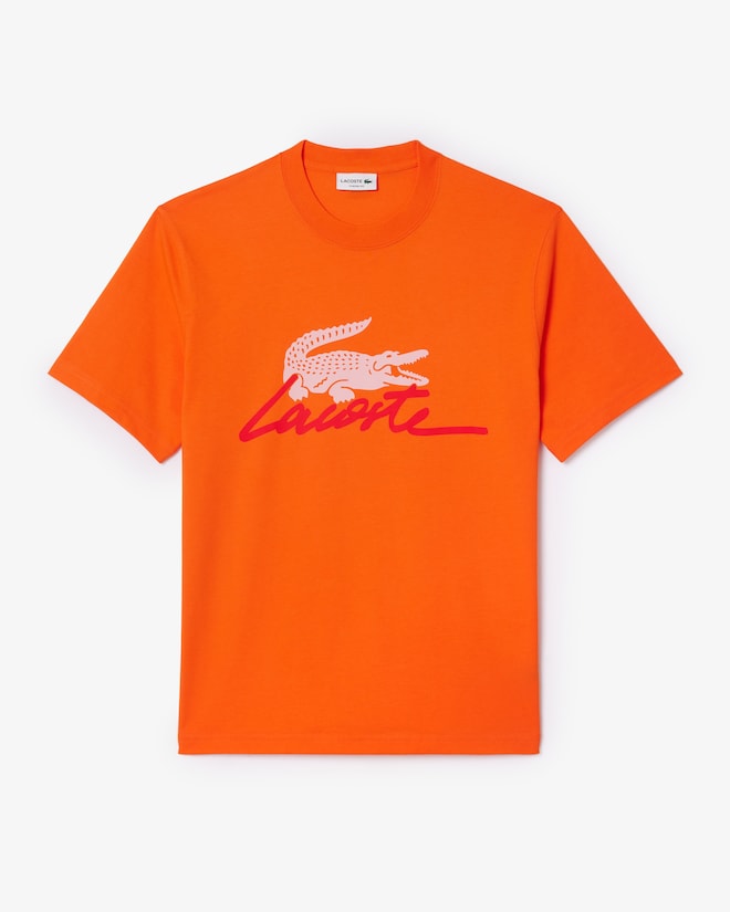 SS T-SHIRT w/CROC & LACOSTE SCRIPT - TH6562