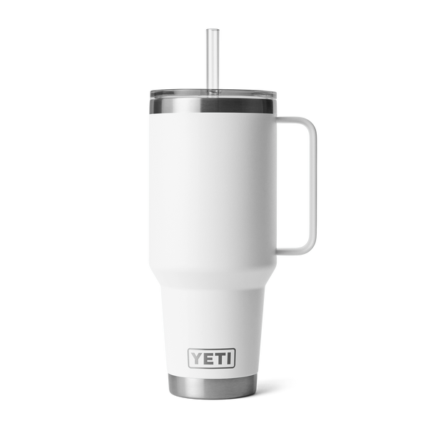 RAMBLER 42 OZ STRAW MUG WHITE - YRMSTR42W