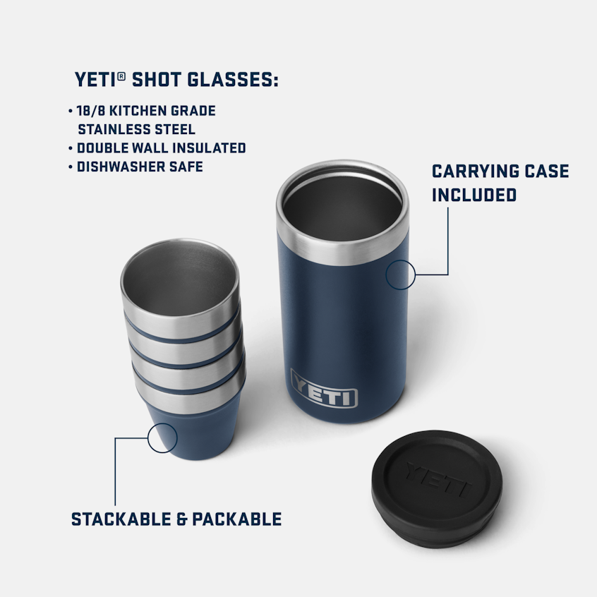 YETI SHOT GLASS & CASE RESCUE RED - YSHOTGRR