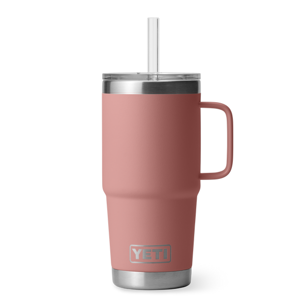 RAMBLER 25 OZ STRAW MUG SANDSTONE PINK - YRMSTR25SP