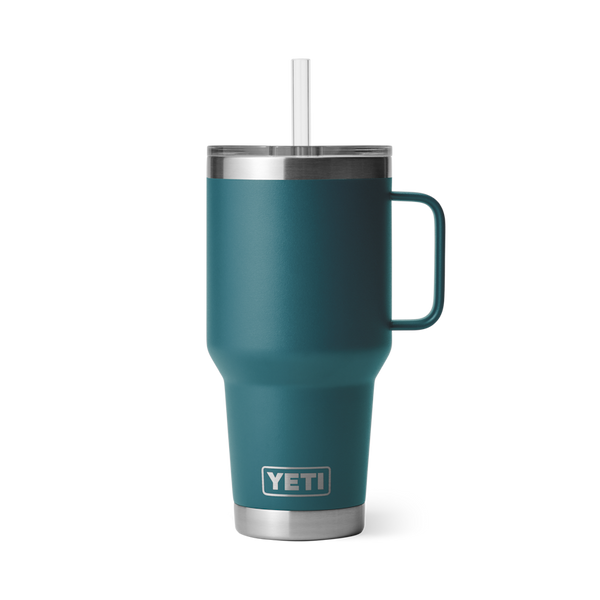 RAMBLER 35 OZ STRAW MUG AGAVE TEAL - YRMSTR35AT