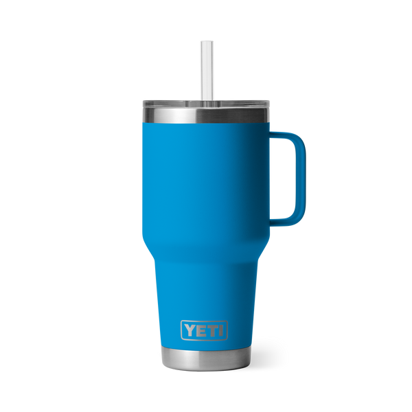 RAMBLER 35 OZ STRAW MUG BIG WAVE BLUE - YRMSTR35BWB