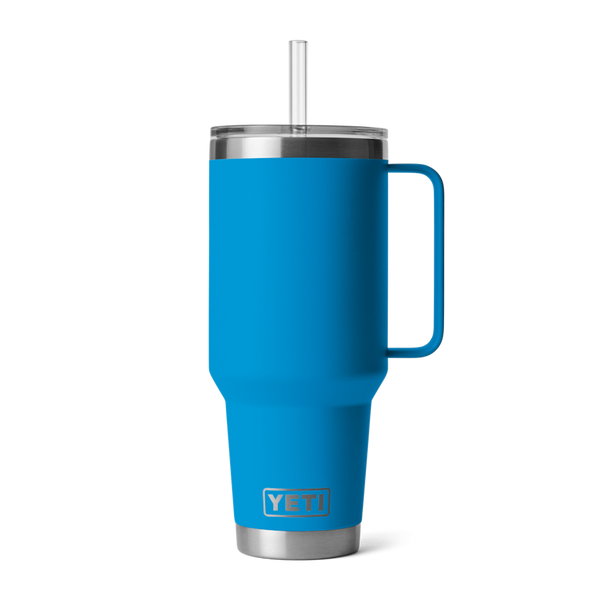 RAMBLER 42 OZ STRAW MUG BIG WAVE BLUE - YRMSTR42BWB