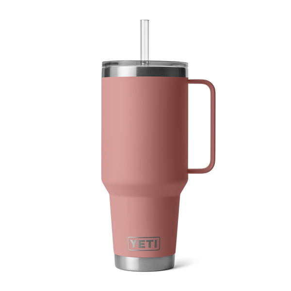 RAMBLER 42 OZ STRAW MUG SANDSTONE PINK - YRMSTR42SP