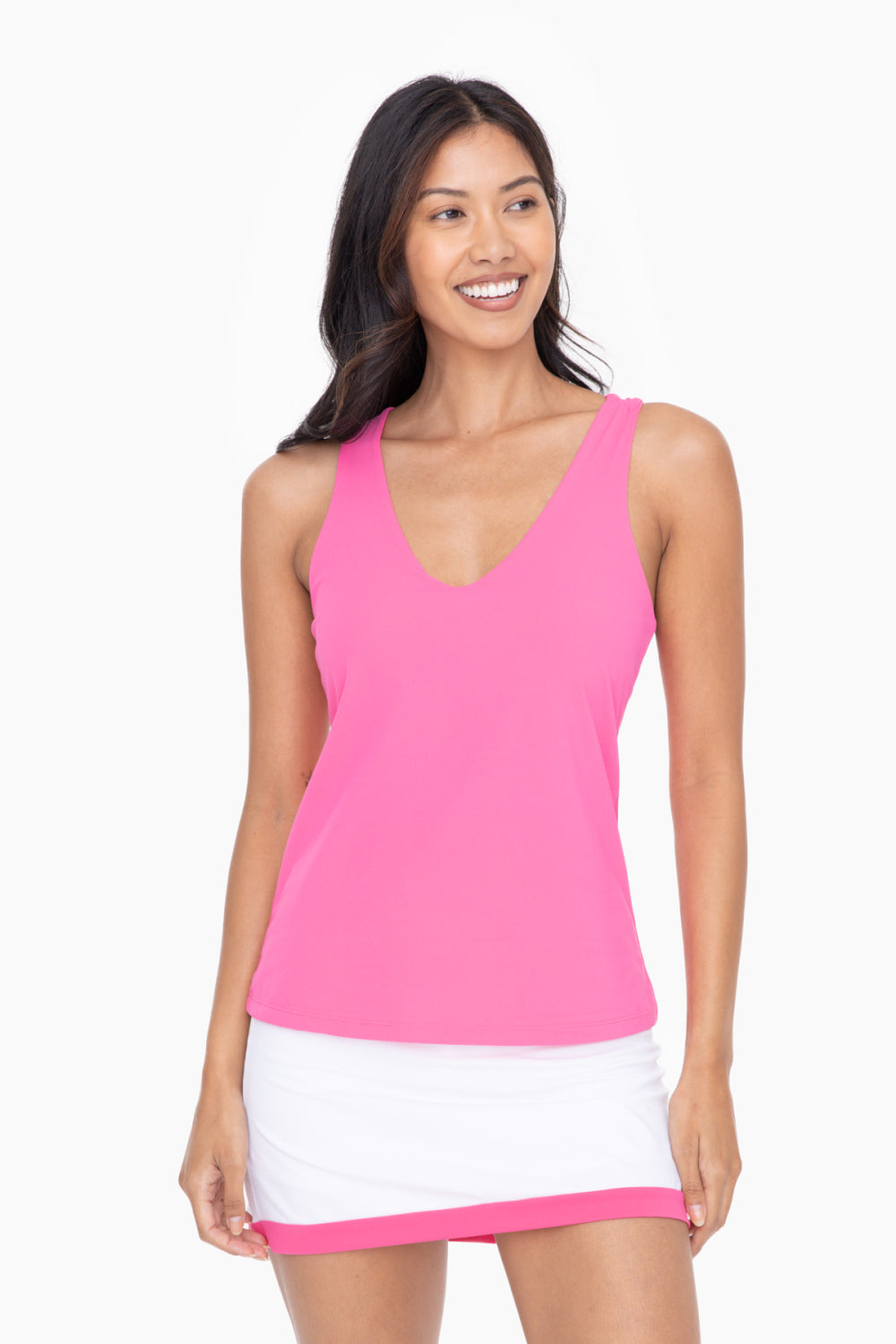 UV PROTECTION V-NECK ACTIVE TANK TOP - ATS7296