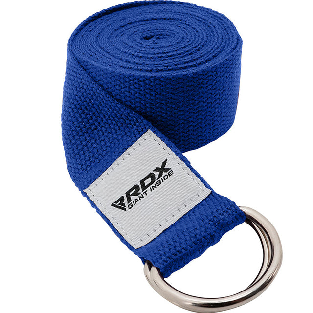 RDX P8 8ft Yoga Strap with D-Ring Buckle Blue - PCB-P8FU