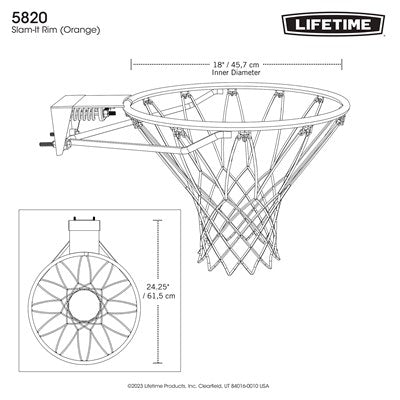 Lifetime Slam-It Rim (orange) - 5820