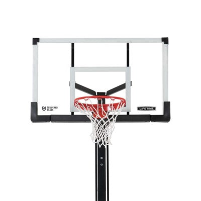 Lifetime Adjustable Portable Basketball Hoop (54-Inch Tempered Glass) - 90734