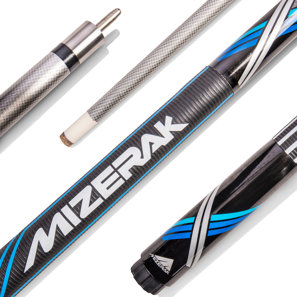 Mizerak 58" Premium Carbon Sport Grip Cue - Blue - P1884B