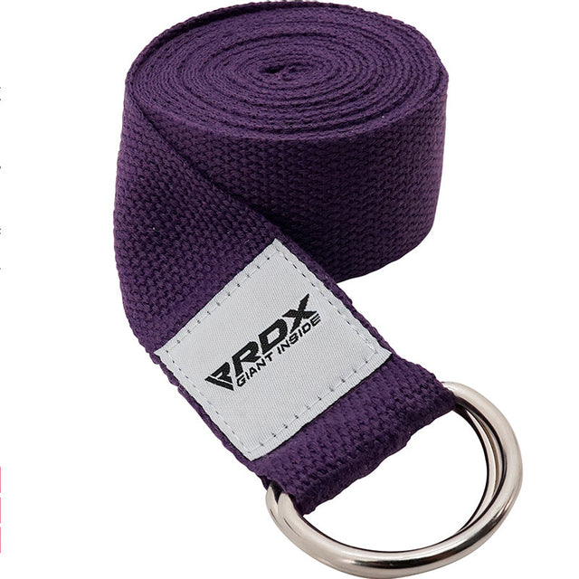 RDX P8 8ft Yoga Strap with D-Ring Buckle Purple - PCB-P8MV