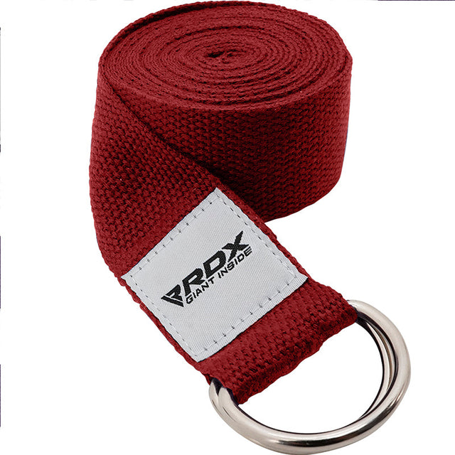 RDX P8 8ft Yoga Strap with D-Ring Buckle Red - PCB-P8FR