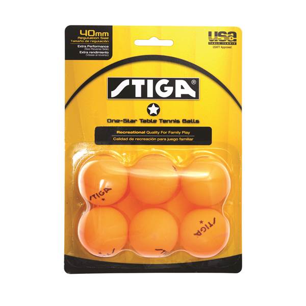 Orange One-Star 6-Pack Table Tennis Balls - T1411