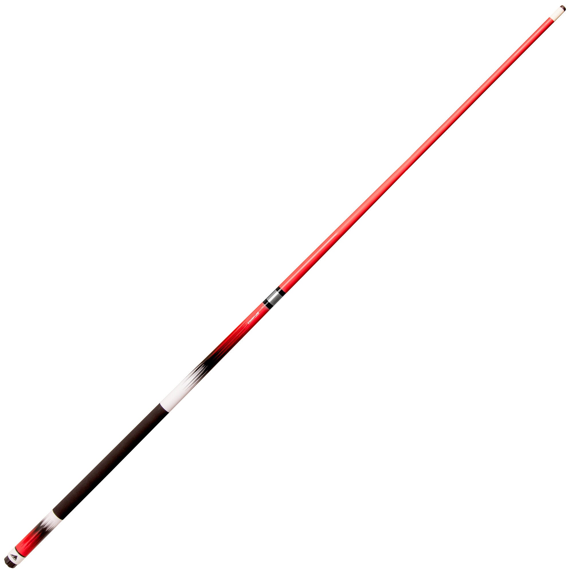 Mizerak P1881R 58" Two-Piece Neon Red Fade Deluxe Carbon Composite Billiard / Pool Cue with MicroTac Grip - P1881R