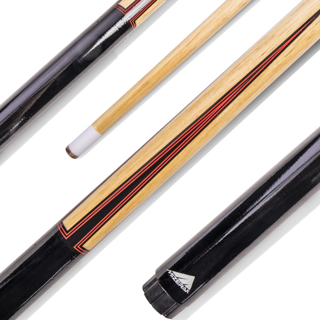 Mizerak 57" House Cue (1 Piece) with 12mm Ferrule with Leather Tip, Hardwood Construction and High Gloss Finish - P1851