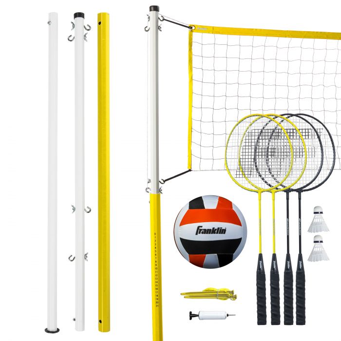 Franklin Sports Volleyball & Badminton Combo - Set,  Family, - 50611